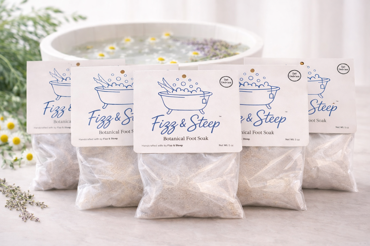 Botanical Foot Soak 5-pack – Fizz & Steep