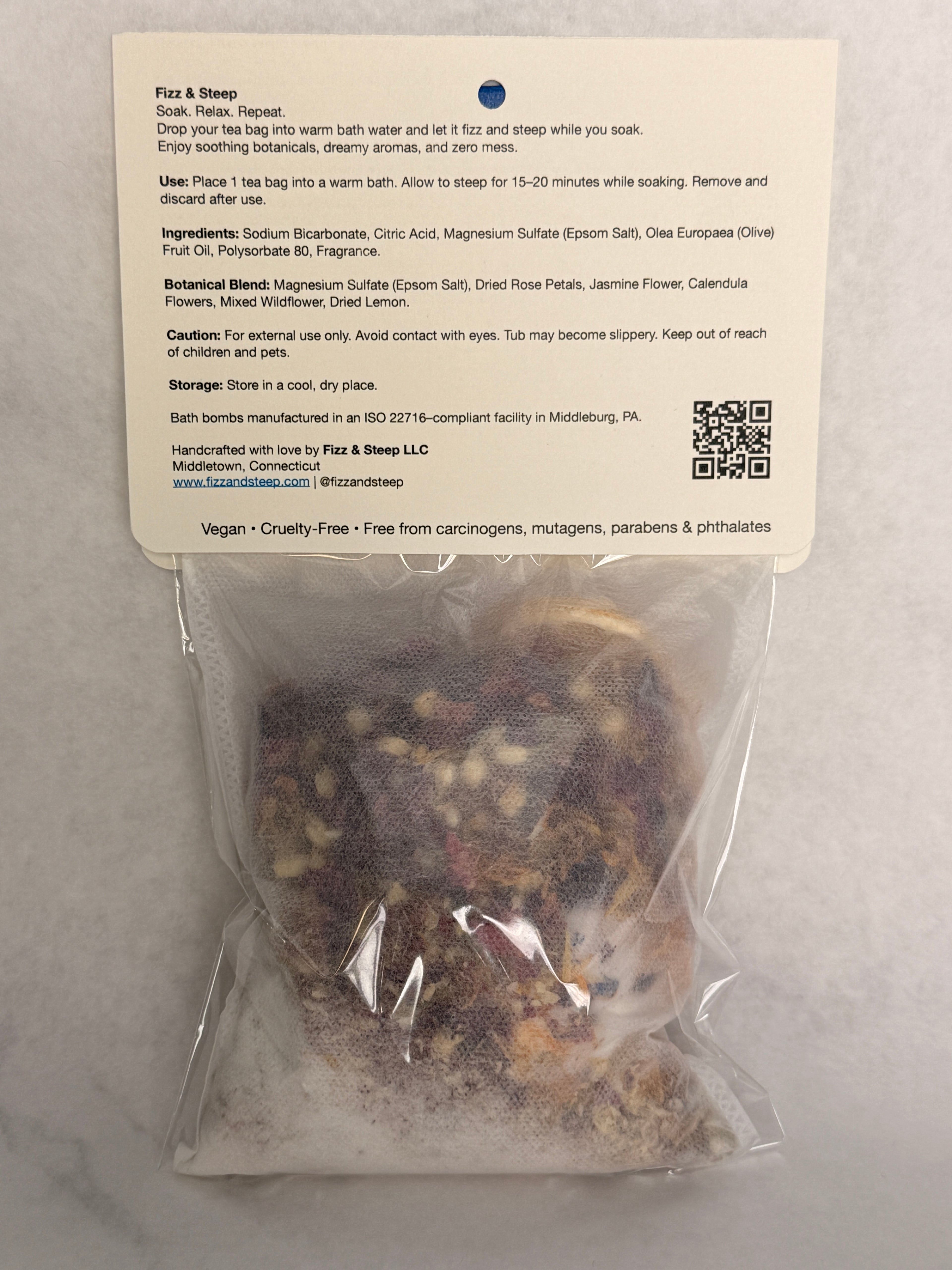Coastal Peony™ Bath Bomb Tea Bag