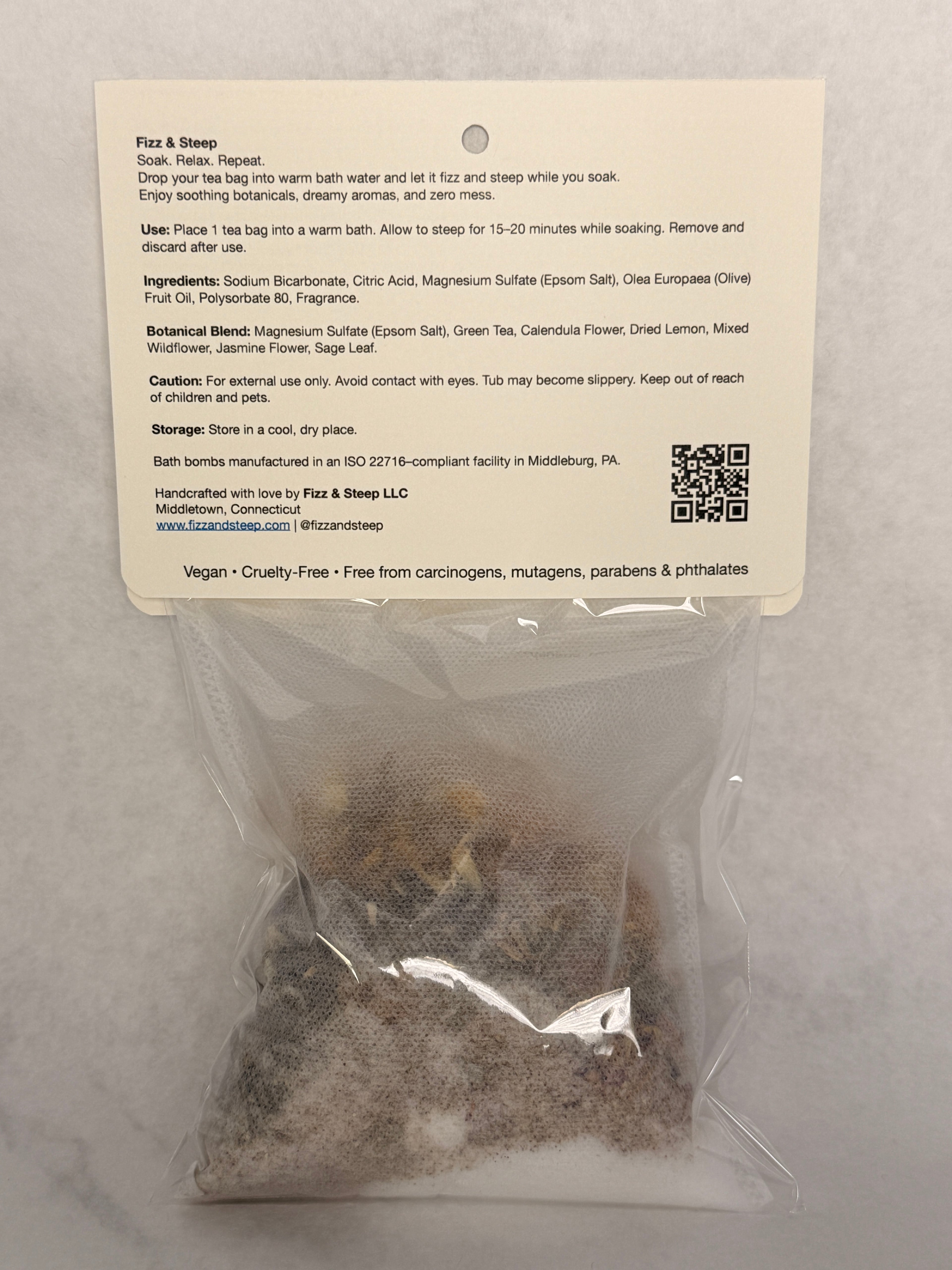 Matcha Citrine™ Bath Bomb Tea Bag