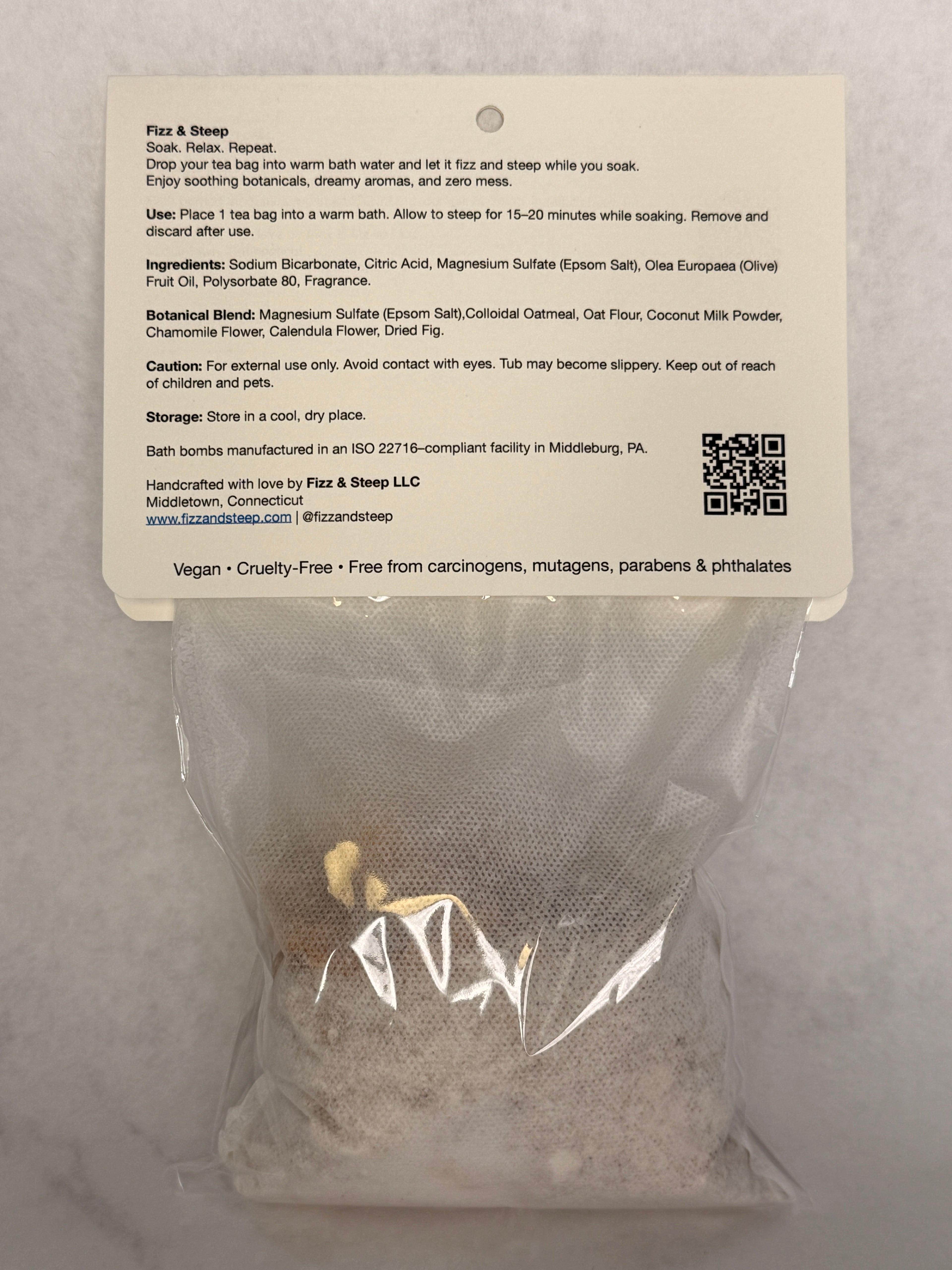 Oat Embrace™ Bath Bomb Tea Bag
