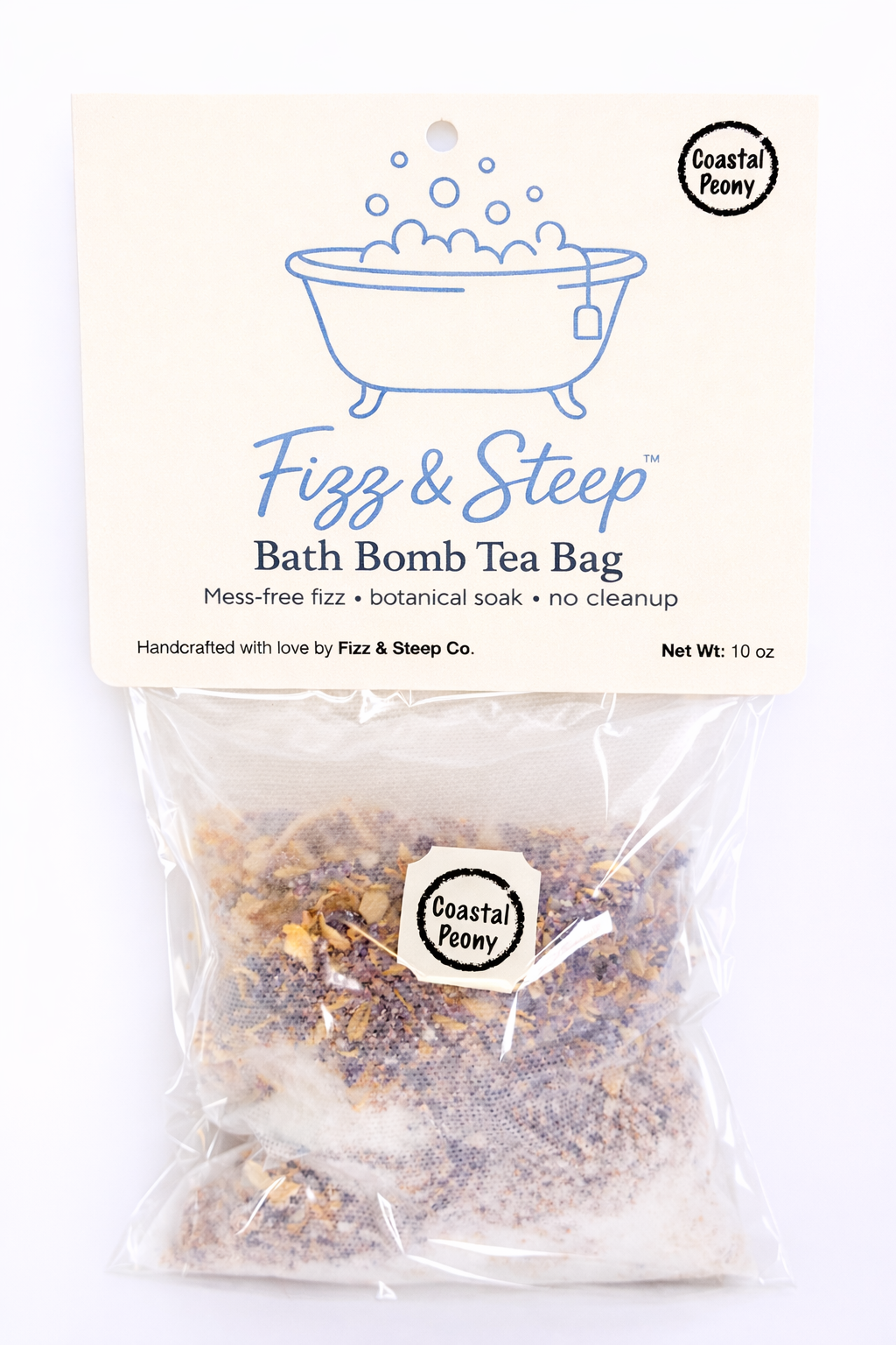 Coastal Peony™ Bath Bomb Tea Bag